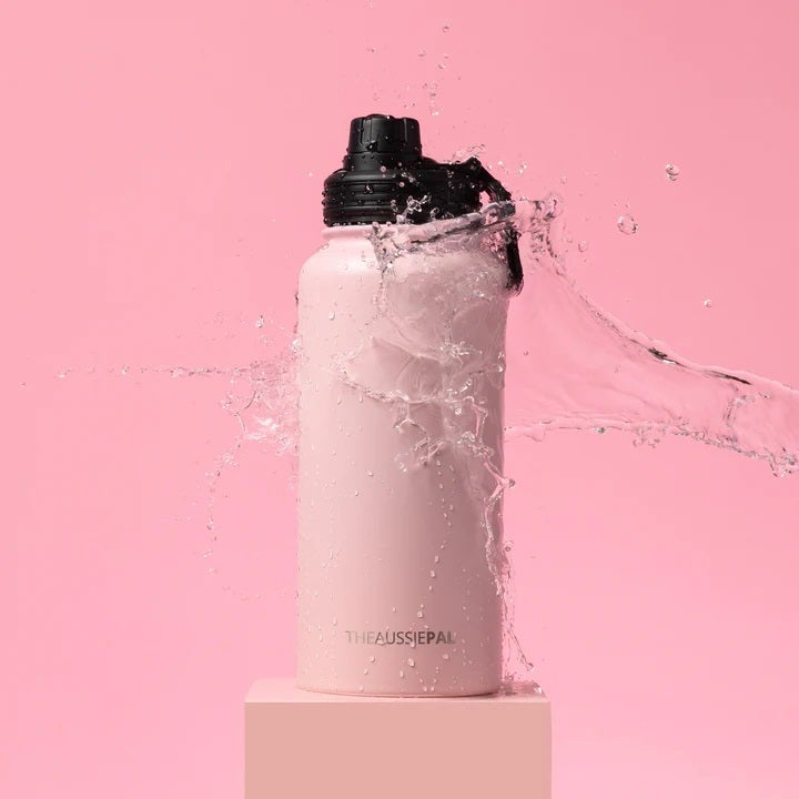 The Aussie Pal Water Bottle Frost Pink 950ml The Tumbleweed Outfitters